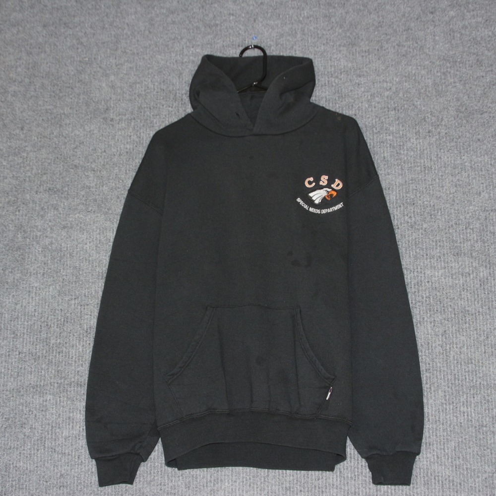 Russell Athletic Mens L Black CSD Special Needs Department Pullover Hoodie